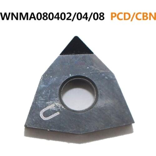 1pc WNMA080402 WNMA080404 WNMA080408 PCD CBN Insert High hardness WNMA diamond blade CNC Lathe cutter Tool External Turning tool