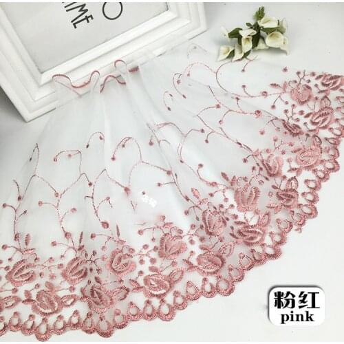 14Yards Exquisite Embroidered Lace Trim Bra Lingerie Yellow Fabric 26/18/45cm Ribbon DIY Craft Sewing Curtain Dress Clothing