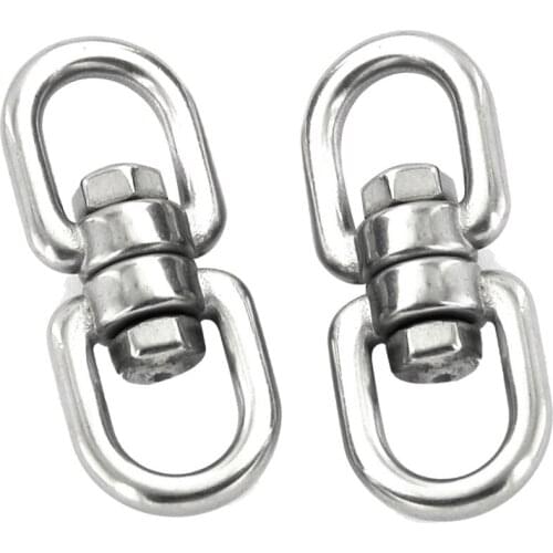 2pcs Outdoor Climbing Camping Quick Link Rotation Steel Carabiner Hook 4mm