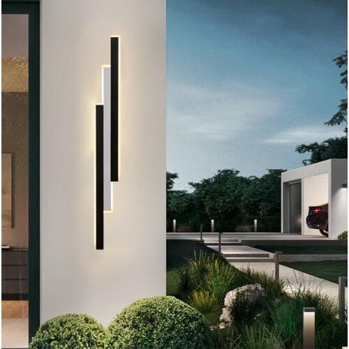 2021 New Waterproof outdoor wall lamp LED Long lighting IP65 Aluminum Garden Villa porch Sconce Light 110V 220V Sconce Luminaire