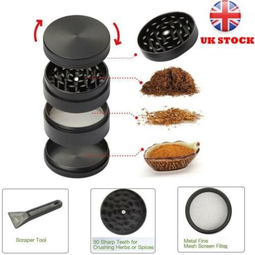 40mm 4 Layers Mill Magnetic Aluminium Tobacco Crusher Hand Crank Muller Smoke Herb Grinder