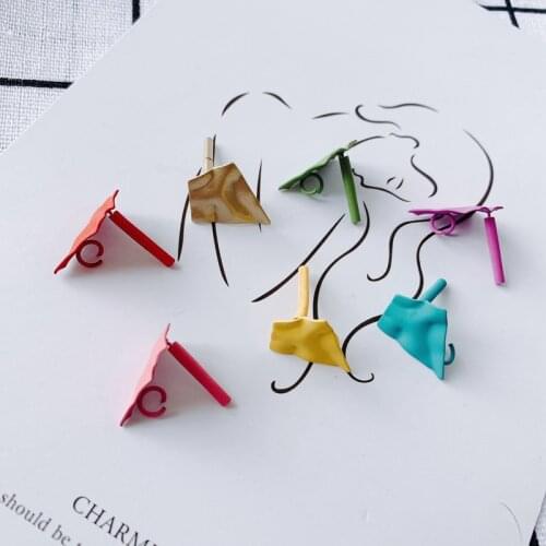 DIY accessories wholesale iron paint daily sweet color small fresh new earrings accessories