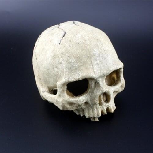 Aquarium Fish tank landscaping decoration skull model shape hide house for mini animals 14*10*11cm free shipping