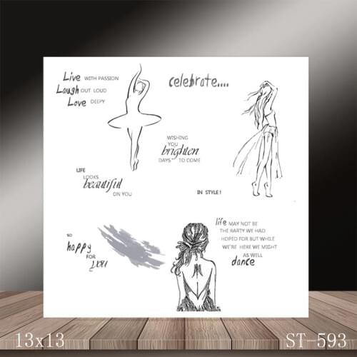 AZSG The sorrow of the dancer Clear Stamps/Seals For scrapbooking DIY Card Making/Album Silicone Decoration crafts