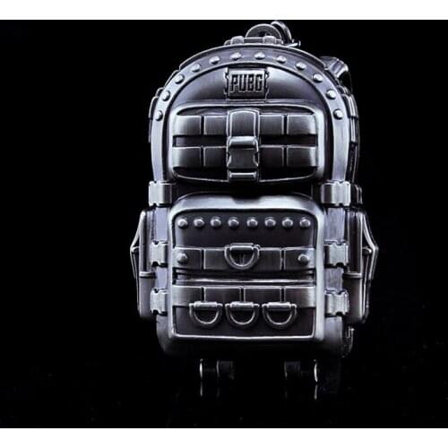 Keychain Battle Royale Chicken Game New Backpack Keychain Metal Three-level Backpack New Version Keychain Toy