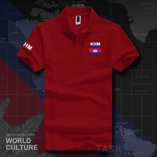 Cambodia Kampuchea polo shirts men short sleeve white brands printed for country 2017 cotton nation team KHM Cambodian Khmer
