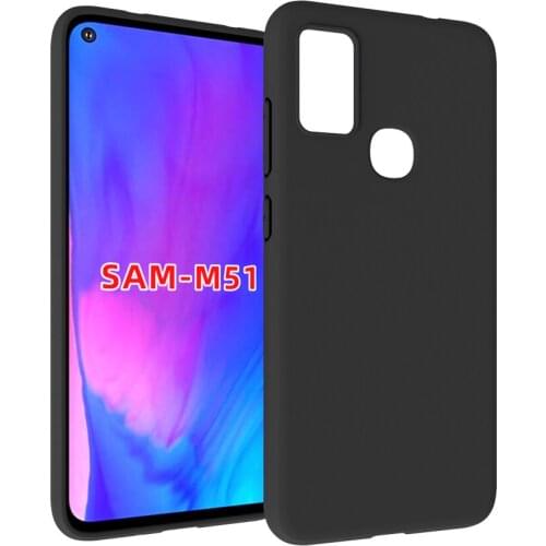 Black matte Non-Slip Skid-proof Soft TPU Transparent Silicone Clear Case Cover for Samsung Galaxy M51/M31