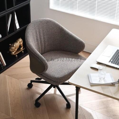 Warm Yan Home Computer Chair Makeup Chair Modern Comfortable Leisure Single Bedroom Study Desk Office Computer Chair
