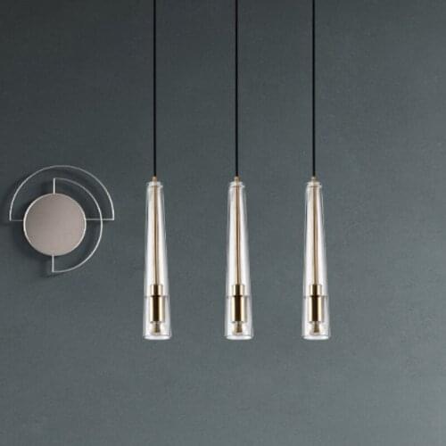 Europe Creative Cone Glass Pendant Light Lighting for Study Bedroom Bar Kitchen Restaurant Porch Entrance Indoor Decoration Lamp