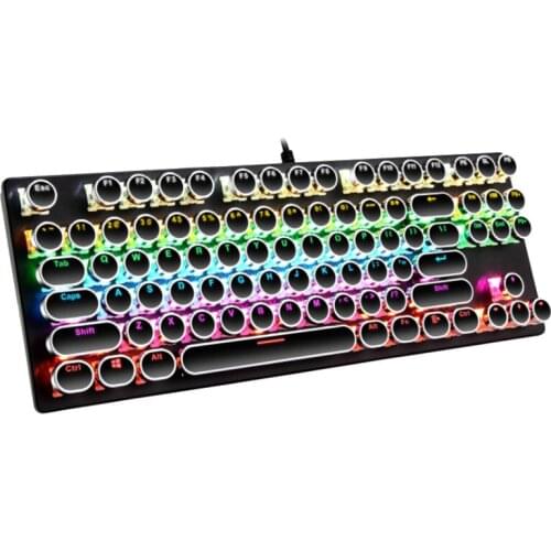 Gaming Keyboards,Mechanical Gaming Keyboard Mechanical Keyboard with 7 RGB Backlight Modes and 87-Key Wired Keyboard