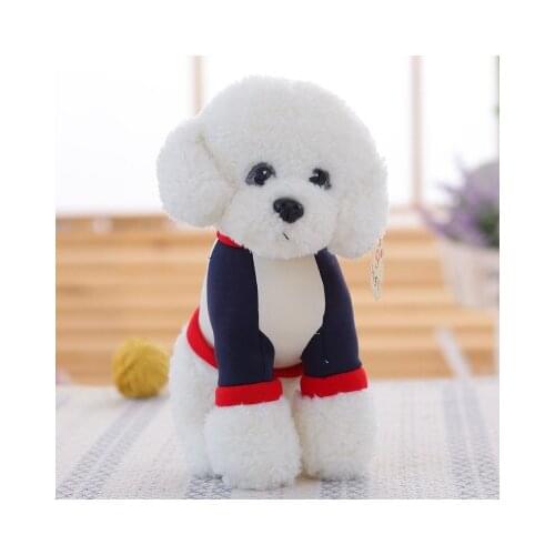 Lovely squatting poodle plush toy large 33cm dog soft toy Christmas birthday gift F026