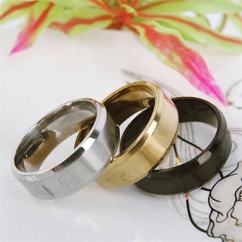 8mm Classic Men Rings Titanium Steel Ring Simple Solid Fashion Rings For Men Knuckle Ring Christmas Gift Jewelry