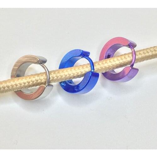 Cool Mens Single Ear Earrings Titanium Steel Piercing Ear Ring Simple Accessories Hip Hop Rock Punk Mens Jewelry Wholesale