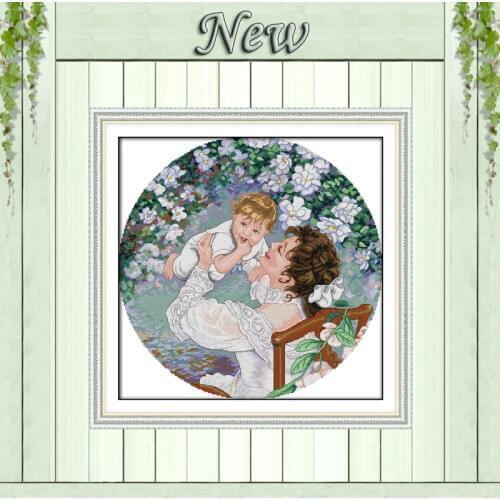 Mothers love baby flower home Decor painting counted print on canvas DMC 11CT 14CT kits Cross Stitch embroidery needlework Sets
