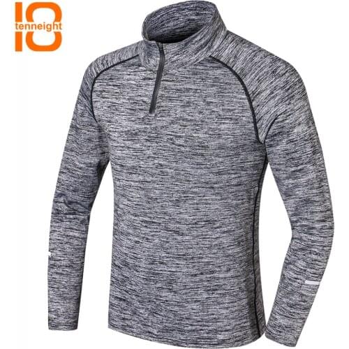 TENNEIGHT Mens running Jackets Fitness Sport Coat Tight Top elastic Outdoor hiking sportswear jogging Training quick dry Jacket