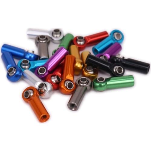 2Pcs Ball Head Tie Rod Link M2.5 For Rc Model Car Tie Rod End N10215 Reciprocal Thread Positive And Negative Thread N10215 Alloy