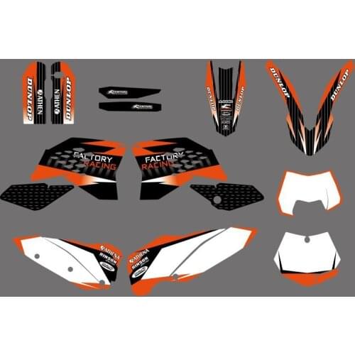0302 NEW STYLE TEAM GRAPHIC Decal Sticker BACKGROUNDS FOR KTM All Models SX EXC XC 125-524 150 200 250 300 350 400 450 500 07-10