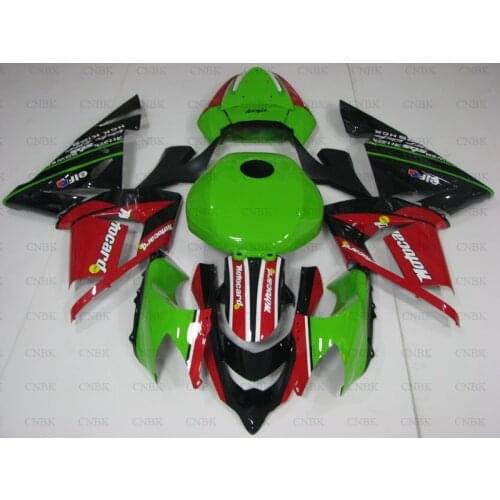 Fairing for ZX10r 04 for Kawasaki ZX10r Body Kits 2005 for Kawasaki ZX10r Fairing Kits 2004 - 2005 Green Black Red