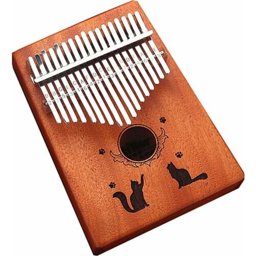 17 Keys Kalimba Wood Mahogany Body Thumb Piano Musical Instrument accessories colors can be choosed