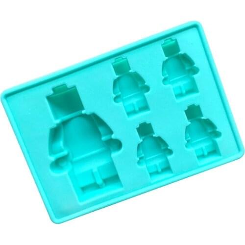 5-Cavity Robot Silicone Chocolate Mold Creative Diy Cake Fondant Molds Easy Release Candy Cake Decorating Tools