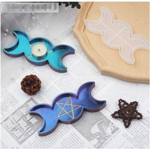 Transparent Silicone Mould Dried Flower Resin Decorative Craft DIY Sun Moon Phase Box Plates Mold epoxy resin molds for jewelry