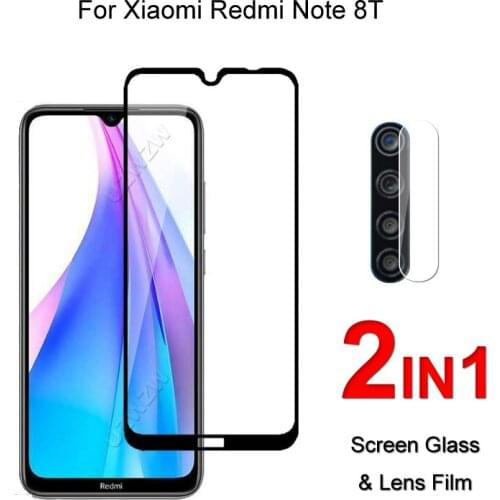 Full Cover Glass For Xiaomi Redmi Note 8T Screen Protector Protective Tempered Glass Explosion Proof & Camera Lens Film