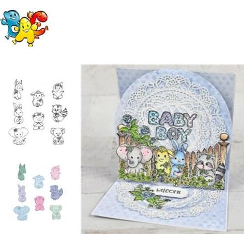 Animals stamp and Cutting Dies for DIY Scrapbooking/photo album Decorative Embossing DIY Paper Cards