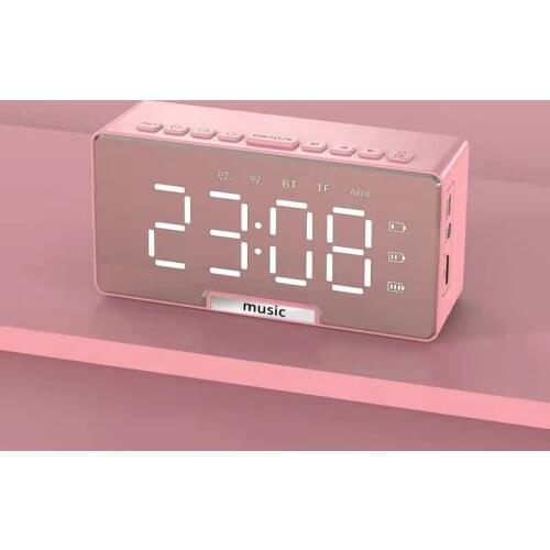 Wireless Bluetooth Speaker Small Mini Alarm Clock Portable Cannon Mini Voice Broadcast the Card Instert Vehicular Audio System