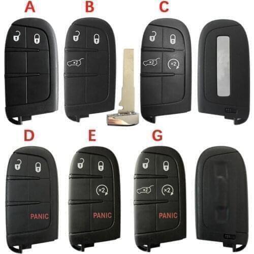 CN086037 Aftermarket 2/3/4/5 Button Jeep Renegade Smart Remote Key With 433mhz 4A Chip Keyless Entry SIP22 Blade M3N-40821302