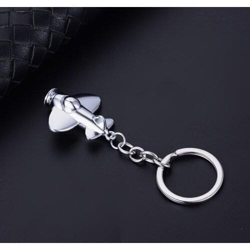 High Grade Helicopter airliner Combat aircraft airplane keychain Women Bag Pendent Key rings Jewelry Men Car Keyring jewelry