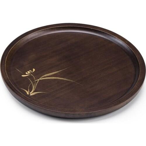 Japanese Wooden Tea Tray Tea Accessories Square Decorative Luxury Tea Tray Walnut Storage Tray Bandejas Teaware Tools DI50CP