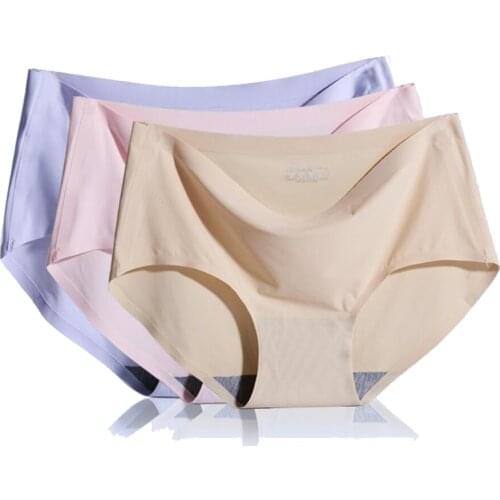 Womens Seamless Panties High Quality Solid Ultra-thin Panties 8 Colors Womens Sexy Mid-rise Briefs Lingerie Underpants