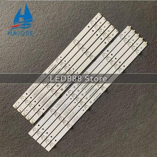 1set=10pcs LED strip 5+6lamps For Haier 48"TV LH48U3200LED RF-DK480B32-0501L-01 A2 0601R LE48A5000 LH48M6000 LD48U3300 48A5J