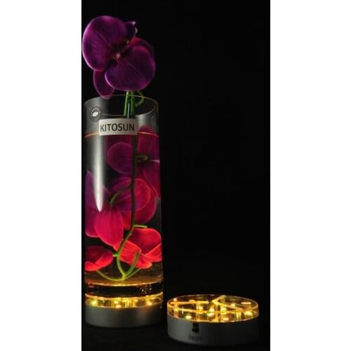 1pc RGB Vase Bottle Decoration 4inch LED Under Vase table decoration led light base with remote