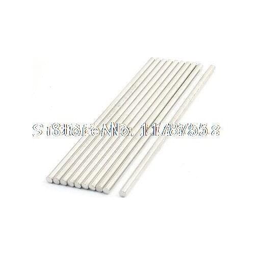 10 PCS Stainless Steel Machanical Parts Round Straight Axle Rod 100 x 3mm