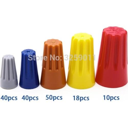 158PCS Suyep Screw-On Electrical Wire Connector Standard Type, with Spring Insert Twist Nuts Caps Connection Assortment Set suit