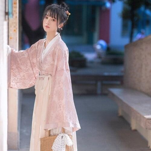 2021 chinese traditional hanfu wei and jin dynasty big sleeve vintage hanfu ancient princess cosplay folk dance satge costume