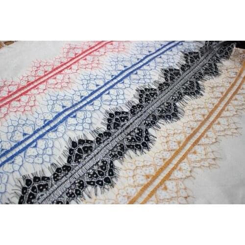 3meters /lot 10cm Double edges Eyelash Lace Fabric Trims DIY Sewing Garment Ribbon Handmade Material