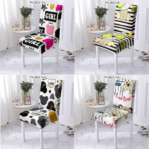 Cartoon animal panda Seat covers Dining chairs chair Computer chair Chair cover recliner cover office chair recliner chair cover