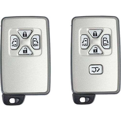 Car Smart Card Remote Car Key Shell Case Fob For Toyota Alphard Estima Vellfire