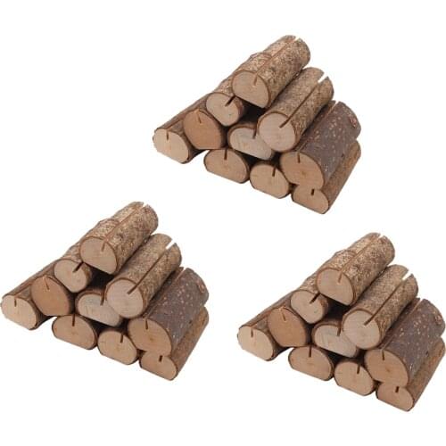 30pcs Rustic Wood Place Card Holder Party Wedding Banquet Dinner Table Name Card Holder