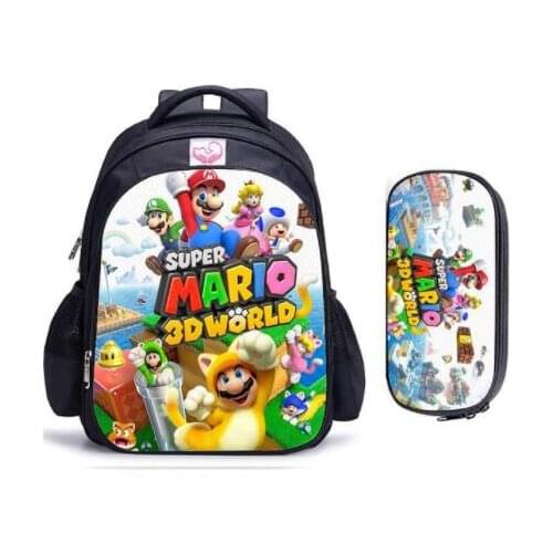Hot Mario Bros Children School Bags Orthopedic Backpack Kids School Boys Girls Mochila Infantil Catoon Bags