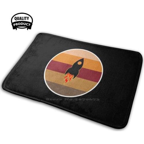 Space Rocket Science Soft House Family Anti-Slip Mat Rug Carpet Science Rocket Rockets Simple Cute Colorful Mars Space Girls