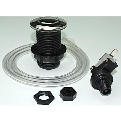 Stainless steel cover Spa & Pool, Pump food waste disposer Pneumatic Air Button Switch for bathtub, set with air button + hose