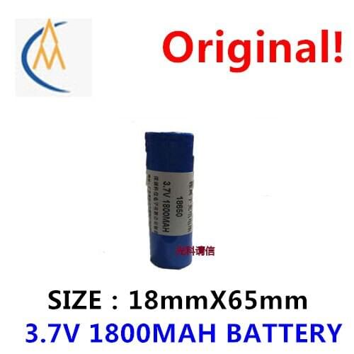 3.7V polymer lithium rechargeable battery 18650 1800mAh flashlight equipment flat mobile power laptop cell