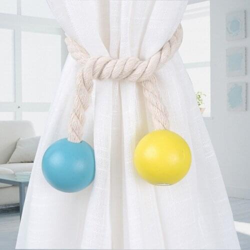 1PC Cotton Rope Magnet Curtain Buckle With Magnetic Curtain Strap DIY Home Room Decoration Supplies