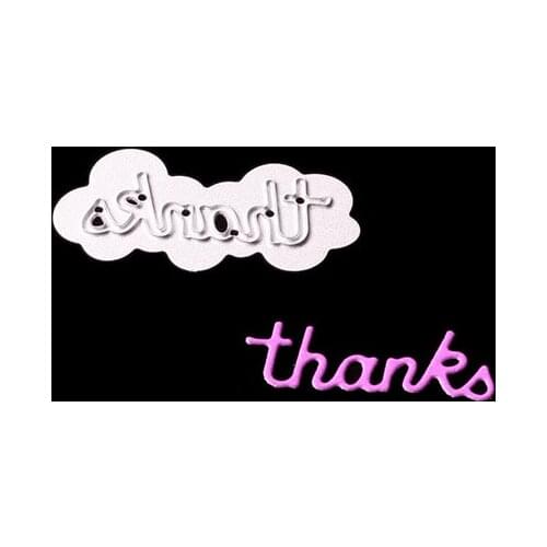 Metal thanks Cutting Dies Stencils for DIY Scrapbooking/photo album Decorative Embossing DIY Paper Cards