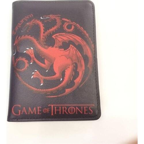 Multifunctional A Storm of Swords Series Passport Cover Women Men Pu Leather Passport Holder Travel Case for Passport Organizer