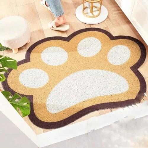 Entrance Door Floor Mat Pastoral Style Foot Pad Cartoon Cat Paw Cute Floor Mat Anti Skid Bottom living Room Carpet Bathroom Mat