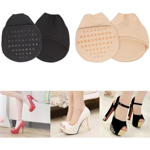 1 Pair Women Forefoot Socks For High Heel Shoes Pad Anti-slip Sweat Absorb Forefoot Pad Half Yard Pads Pain Relief Forefoot Sock